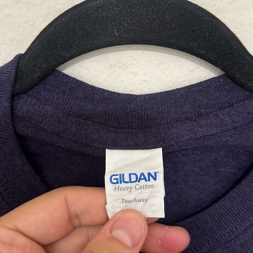 Gildan‎ Mens Dark Purple Alien Outer Space Graphic T-Shirt Size Small - Picture 5 of 6